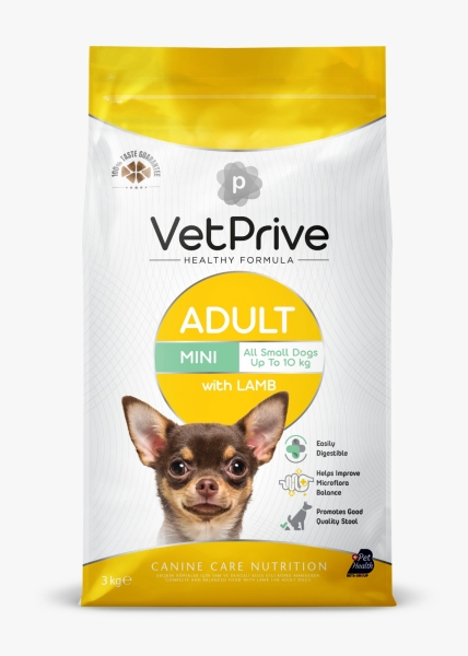 Vet Prive Kuzulu Küçük Irk Yetişkin Köpek Maması 3 Kg - 1