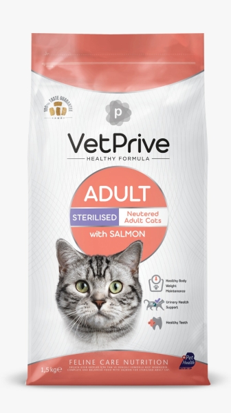 Vet Prive Somonlu Kısırlaştırılmış Kedi Maması 1.5 Kg - 1