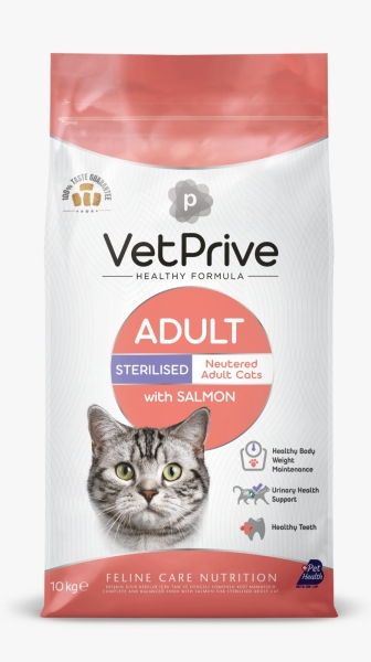 Vet Prive Somonlu Kısırlaştırılmış Kedi Maması 10 Kg - 1