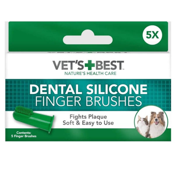 Vets Best Silikon Başlıklı Parmak Diş Fırçası 5 li - 1